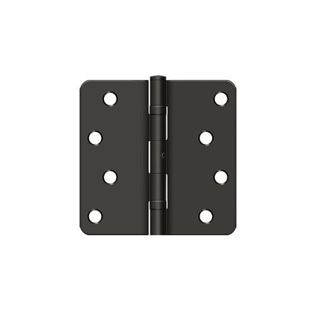 Deltana 4 in.x4 in.x1/4 in. Radius Hinge, NRP, Ball Bearing, Steel S44R4NB15